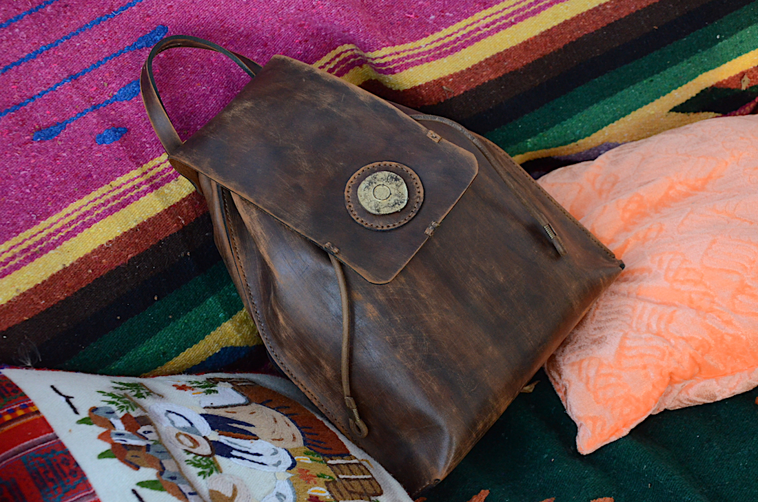 Кожаный рюкзак ручной работы в стиле Casual